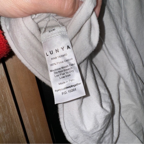 Lunya Pajamas Organic Pima Sleep Shorts beige greige mid rise lounge - Picture 6 of 6